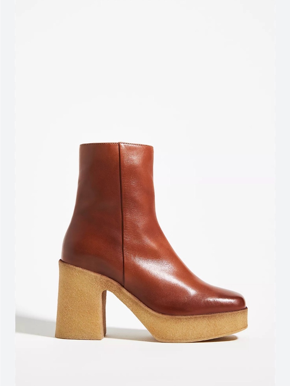 Seychelles Navigator Brown Leather Platform Boots Size 9